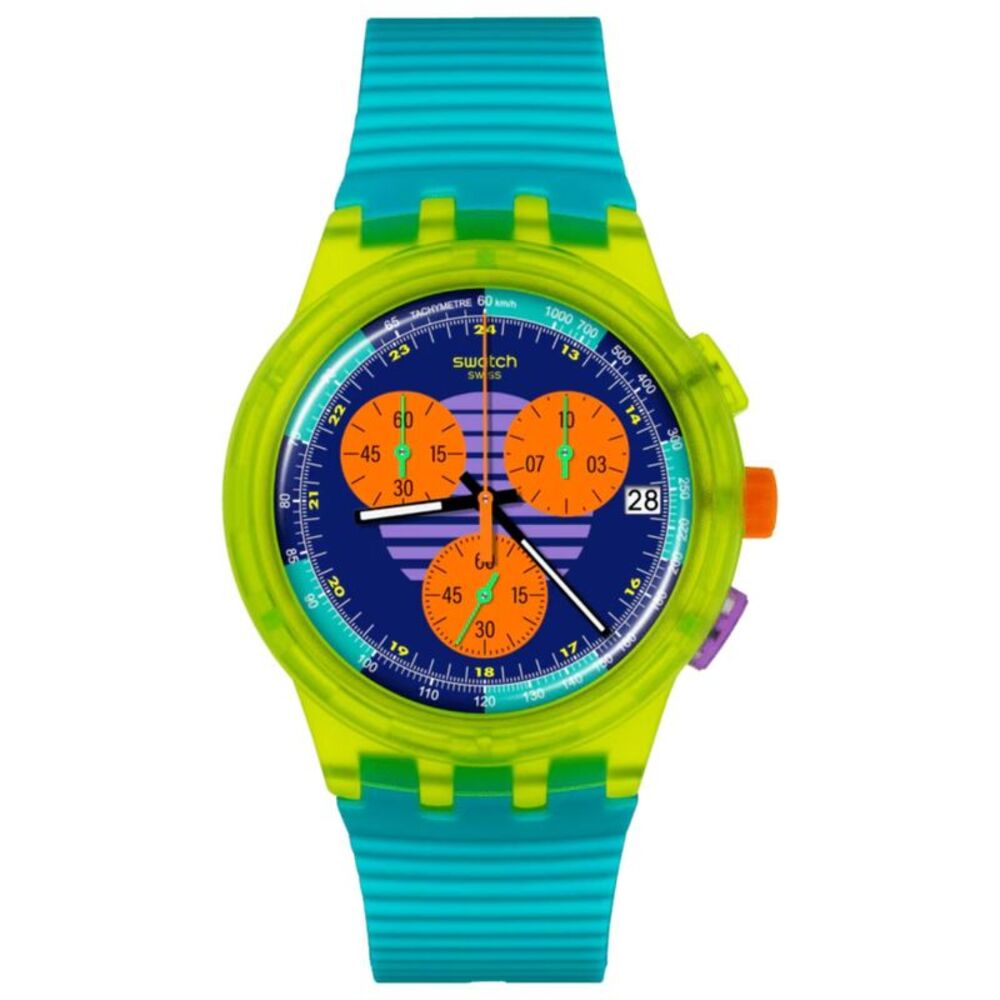 Swatch Men's Neon Multi-colored Dial Watch - SUSJ404